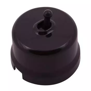 Выключатель Bironi B1-230-22, 1кл., открытый монтаж, в сборе, коричневый (B1-230-22)