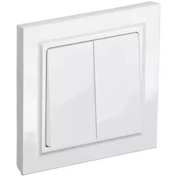 Выключатель IEK Brite ВСР10-2-0-БрБ, 2кл., скрытый монтаж, в сборе, белый (BR-V20-0-10-K01-F)