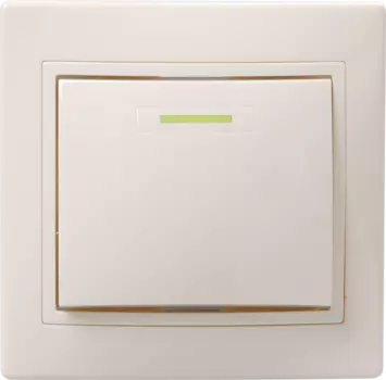 Выключатель IEK КВАРТА EVK11-K33-10-DM,10А, бежевый, 1кл., индикатор/подсветка, скрытый монтаж, в сборе, бежевый (EVK11-K33-10-DM)
