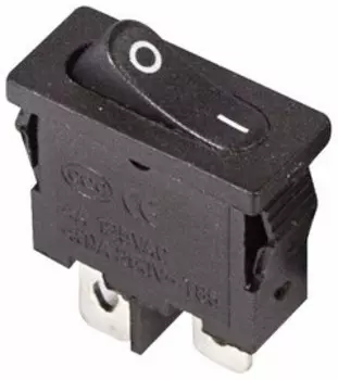 Выключатель клавишный Rexant 36-2050, 6А, черный (36-2050)