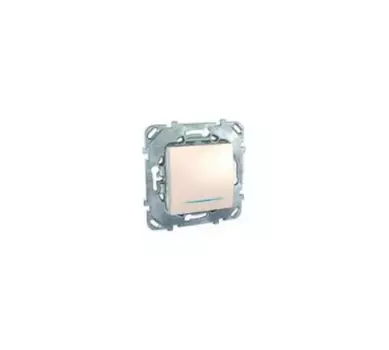 Выключатель LANMASTER LAN-EC45x45-S11-BRZ, 1кл., скрытый монтаж, механизм с накладкой без рамки, бронза (LAN-EC45x45-S11-BRZ)