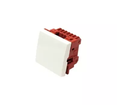 Выключатель LANMASTER LAN-EC45x45-S12-WH, 1кл., скрытый монтаж, механизм с накладкой без рамки, белый (LAN-EC45x45-S12-WH)