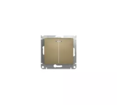 Выключатель LANMASTER LAN-EC45x45-S22-BRZ, 2кл., скрытый монтаж, механизм с накладкой без рамки (LAN-EC45x45-S22-BRZ)
