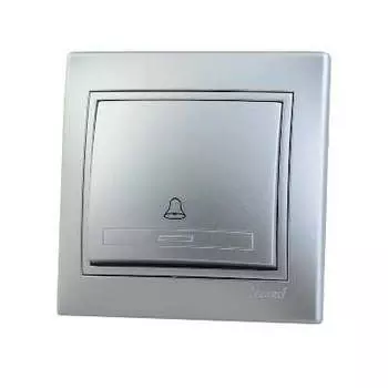 Выключатель LEZARD 701-1010-103, 1кл., открытый монтаж, в сборе, серебро (701-1010-103)