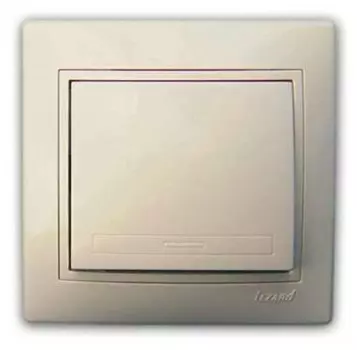Выключатель LEZARD Mira , 1кл., скрытый монтаж, в сборе, кремовый (701-0303-100)