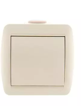 Выключатель LEZARD Nata , 1кл., открытый монтаж, в сборе, кремовый (710-0300-100)