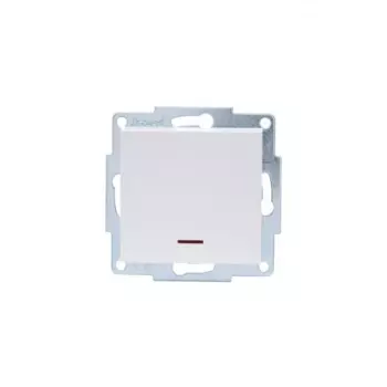 Выключатель LEZARD VESNA 742-0288-111, 1кл., индикатор/подсветка, скрытый монтаж, механизм без накладки и рамки, белый (742-0288-111)