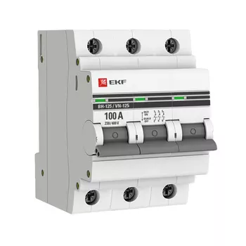 Выключатель нагрузки 3P 100А, EKF PROxima ВН-125 (SL125-3-100-pro)