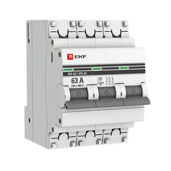 Выключатель нагрузки 3P 63A, EKF PROxima ВН-63 (SL63-3-63-pro)