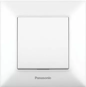 Выключатель проходной Panasonic Arkedia Slim, 1кл., индикатор/подсветка, скрытый монтаж, в сборе, белый (WNTC00052WH-RU)