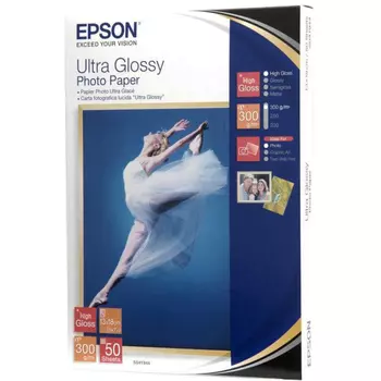 Фотобумага 13x18 300г/м2 глянцевая, 50 листов, односторонняя, Epson S041944/C13S041944 для струйной печати