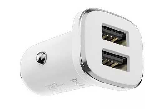 Автомобильное зарядное устройство Borofone BZ12 АЗУ 2USB 2.4A Белый