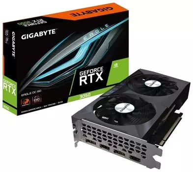Видеокарта Gigabyte RTX3050 EAGLE OC 8GB GDDR6 128bit 2xHDMI 2xDP (8GB)