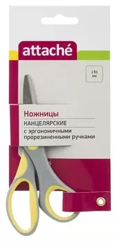 Ножницы детские Attache 13 см с пласт.прорезинен.ассимитр ручками