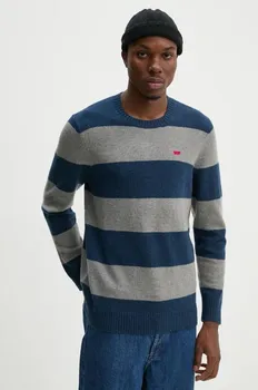 Джемпер мужской Levi's шерстяной в полоску, темно-синий