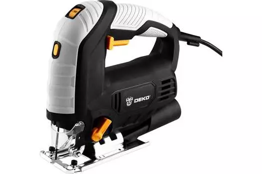 Электролобзик DEKO DKJS1000 Laser, 1000Вт, маятниковый ход, регулировка частоты хода, регулировка оборотов, бесключевая замена пилки, подключение пылесоса (063-4188)