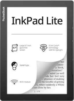 Электронная книга PocketBook 970, 9.7" 825x1200 E-Ink Carta Touch, 8Gb, Wi-Fi, серый (PB970-M-WW)