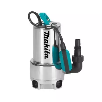 Электрический водяной насос Makita PF0610, 550Вт, погружной, дренажный, производительность 10.8 м/час, глубина погружения 5м, 4.6кг
