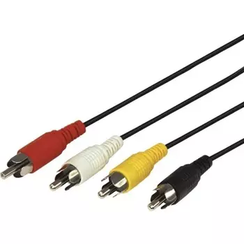 Кабель 4xRCA(M)-4xRCA(M), 3м, черный REXANT (17-0304)