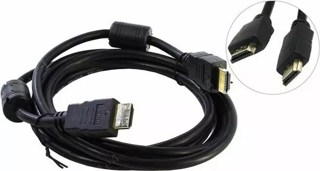 Кабель HDMI(19M)-HDMI(19M), ферритовый фильтр, 2 м, черный 5bites (APC-014-020)
