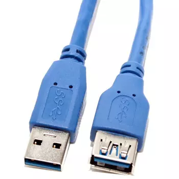 Кабель-удлинитель USB(Am)-USB(Af), 1.8 м, синий, 5bites (UC3011-018F)