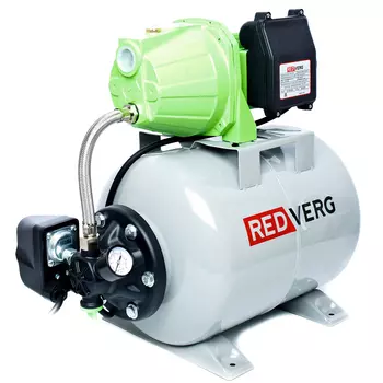Электрический водяной насос REDVERG RD-SP80/24L, 800Вт, насосная станция, центробежный, производительность 3 м³/час, глубина погружения 8м, 13.5кг