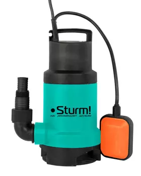 Электрический водяной насос Sturm! WP9775P, 750 Вт, погружной, дренажный, производительность 13.8 м/час, глубина погружения 7 м, 4 кг (WP9775P)