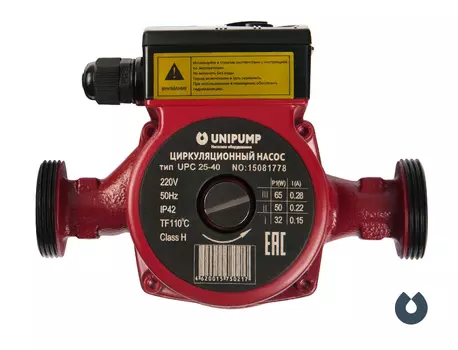 Электрический водяной насос UNIPUMP UPC 25-60 180, 100Вт, циркуляционный, центробежный, производительность 3.78 м/час, 3кг (50058)