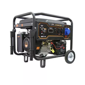 Электрогенератор FoxWeld Expert G7500 EW, однофазный, -, бензиновый, 15 л.с., 6.5кВт, 2xEURO 16A + 1x220В 32A (7245)