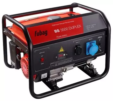 Электрогенератор Fubag BS 3500 Duplex, однофазный, синхронный, бензиновый, 5.8 л.с., 3.1кВт, 1xEURO 16A + 1x220В 32A (431249)