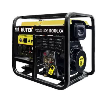 Электрогенератор Huter LDG 10000LXА, однофазный, синхронный, дизельный, 19 л.с., 8.5 кВт, - (64/2/9)