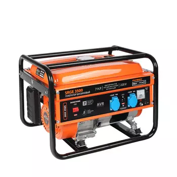 Электрогенератор PATRIOT Max Power SRGE 3500, однофазный, синхронный, бензиновый, 7 л.с., 2.8кВт, 2xEURO 16A (474103145)