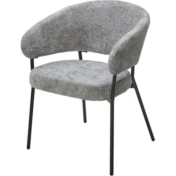 Стул M-City SAGE 3018-17 серый, шенилл / черный каркас