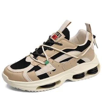 2024 Men s Sneakers Casual Sports Shoes Running Sneakers Breathable Fashion Sports Shoes Flat Tenis Male Zapatillas Hombre 39 бежевый