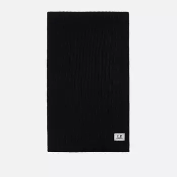 Шарф C.P. Company Re-Wool Knit, цвет чёрный