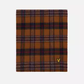 Шарф Lyle &amp; Scott Tartan Lambswool Scarf, цвет коричневый