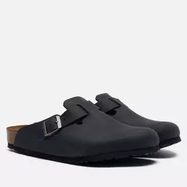 Сандалии Birkenstock Boston Leather, цвет чёрный, размер 40 EU
