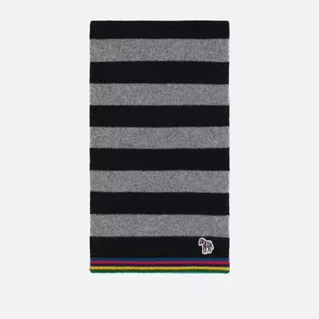 Шарф Paul Smith Zebra Stripe, цвет чёрный