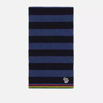 Шарф Paul Smith Zebra Stripe, цвет синий
