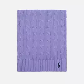 Шарф Polo Ralph Lauren Cable-Knit Cotton, цвет фиолетовый