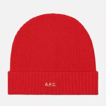 Шапка A.P.C. Colin, цвет красный, размер L-XL