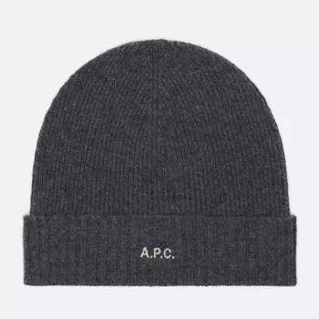 Шапка A.P.C. Colin, цвет серый, размер L-XL