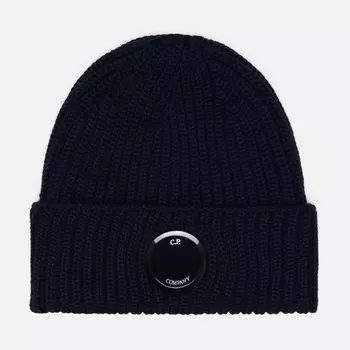 Шапка C.P. Company Extrafine Merino Wool Lens, цвет синий
