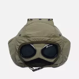 Шапка C.P. Company Flatt Nylon Goggle Hood, цвет оливковый