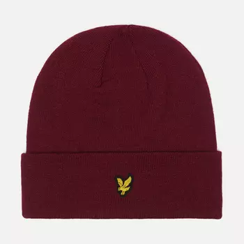 Шапка Lyle & Scott Classic Fine Knit, цвет бордовый