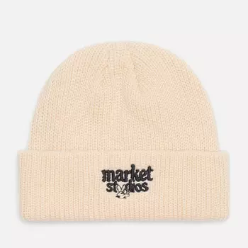 Шапка MARKET Smiley Upside Down Logo, цвет бежевый