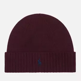 Шапка Polo Ralph Lauren Merino Wool Embroidered Polo Pony, цвет бордовый