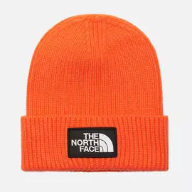Шапка The North Face Logo Box Cuffed, цвет оранжевый