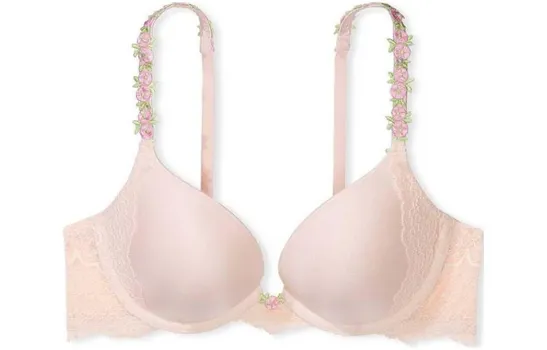Женский бюстгальтер Victoria's Secret, цвет Cherry blossom pink embroidery