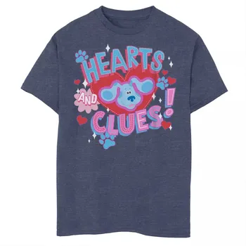 Футболка с рисунком Blue's Clues & You: Hearts & Clues для мальчиков 8–20 лет Nickelodeon
